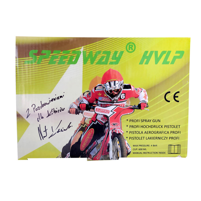 Пістолет для фарбування Speedway HVLP дюза 1.4 мм / зелений / Fachowiec