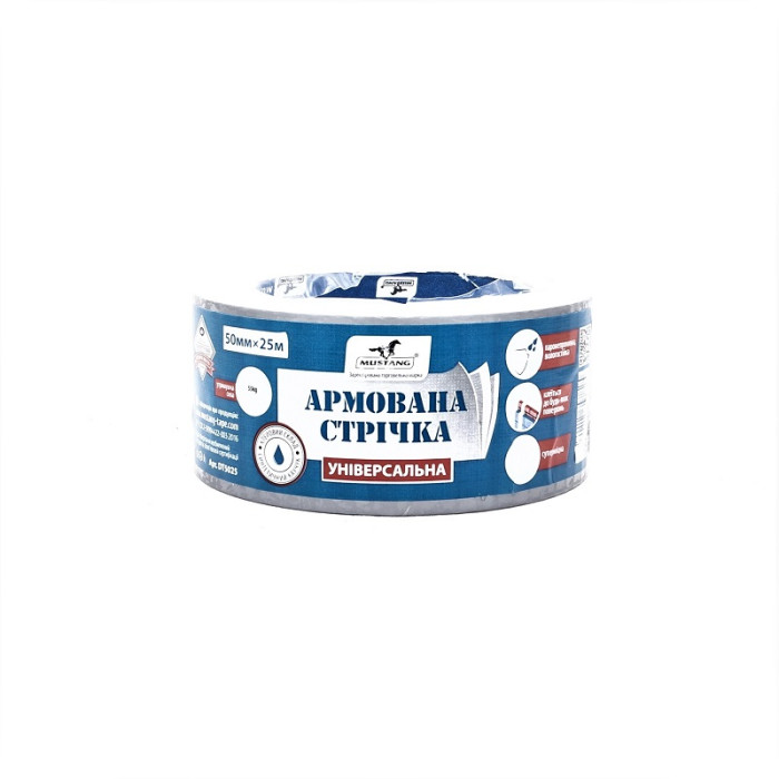 Армована стрічка 180мкм 50ммх25м MUSTANG