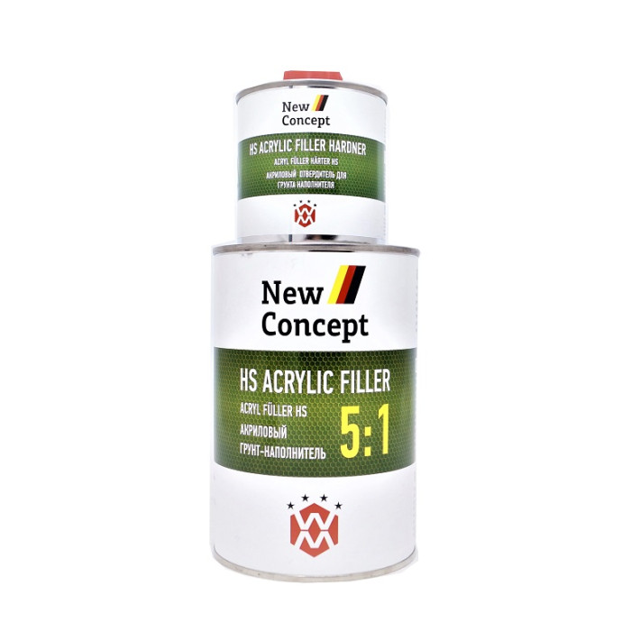 Акриловий ґрунт наповнювач New Concept HS 5:1 сірий, 900 мл