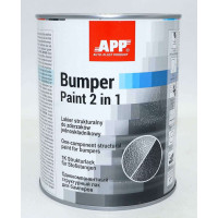 Фарба структурна для бамперів однокомпонентна APP Bumper Paint 2в1, чорна, 1л (арт. 020801)