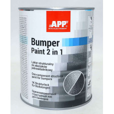 Фарба структурна для бамперів однокомпонентна APP Bumper Paint 2в1, чорна, 1л (арт. 020801)