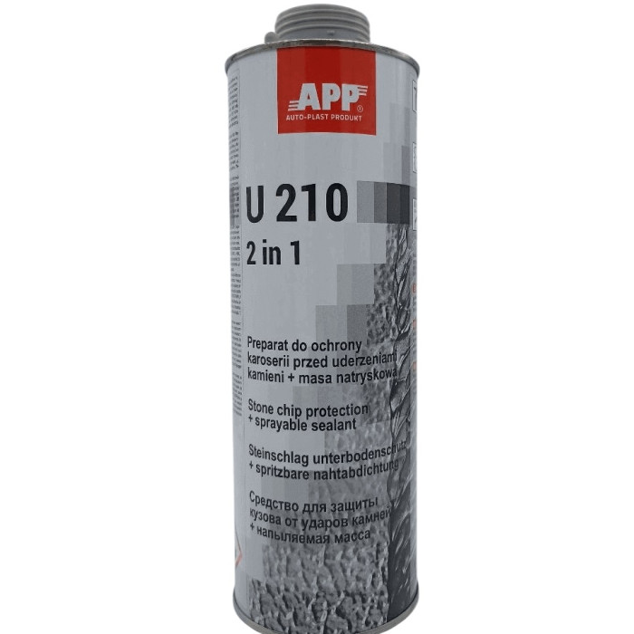 Засіб для захисту кузова та рідкий ущільнюючий герметик APP U210 2 in 1 чорний 1л (арт.050110)