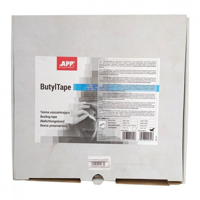 Стрічка-герметик із каучуковим ущільнювачем APP-Butyltape чорна (валик), 8мм*6м