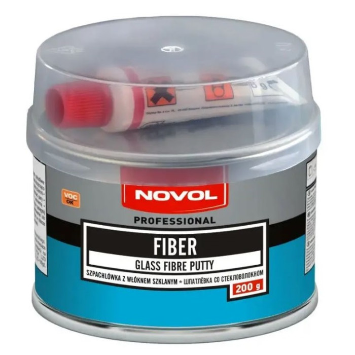Шпаклівка поліефірна 0.2кг зі скловолокном NOVOL 