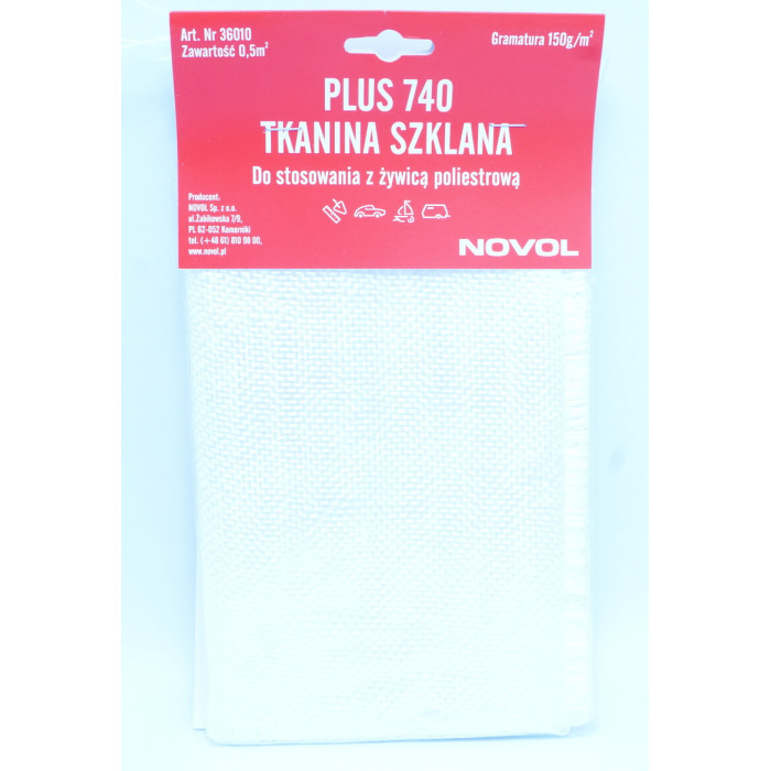 Склотканина 150гр/кв.м 0,5 кв.м NOVOL PLUS 740 (арт. 36010)