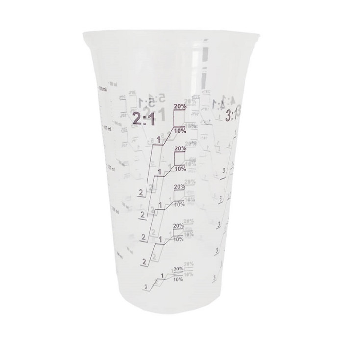 Склянка для змішування фарб та лаків з поділками APP 500 мл
