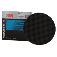 Полірувальне коло 3M 09378, чорний колір на липучці D150мм, м'який