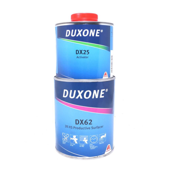 Грунт акриловий високопродуктивний, світло-сірий DUXONE DX-62 HS 1л із затверджувачем DX25 (арт.DX-62 + DX-25)