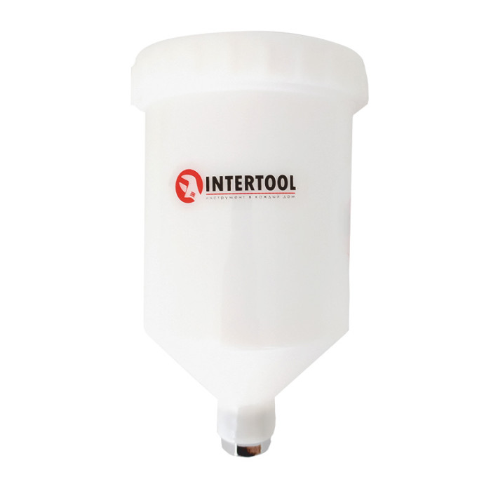 Бачок пластиковий з внутрішнім різьбленням М16х1.5, 600мл. INTERTOOL PT-1901