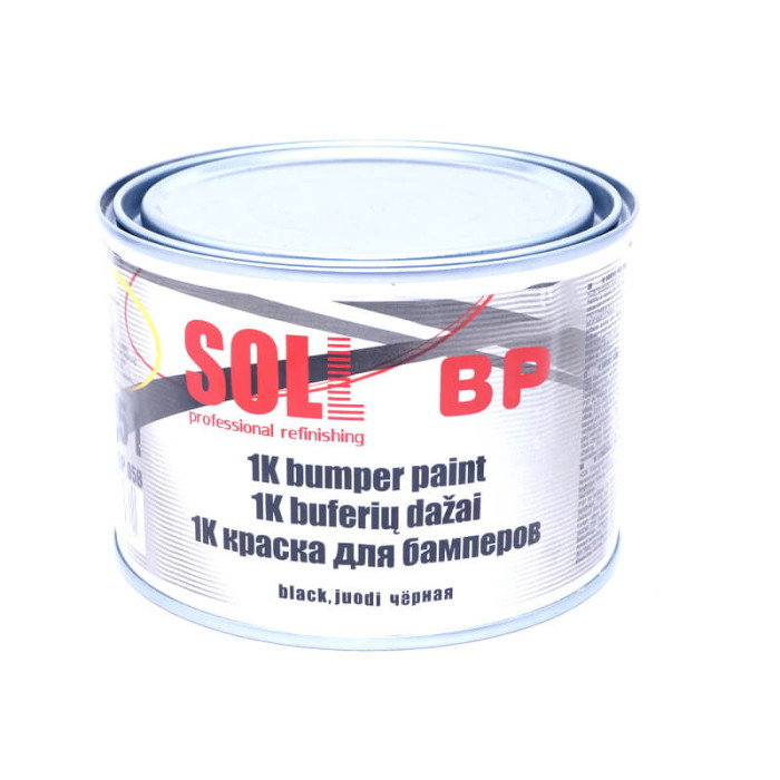 Фарба для бамперів SOLL чорна 0.5л (арт.SBP 05B)