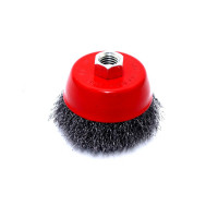 Щітка чашкова 75 мм, для УШМ, М14 (кручений дріт) INTERTOOL BT-1075