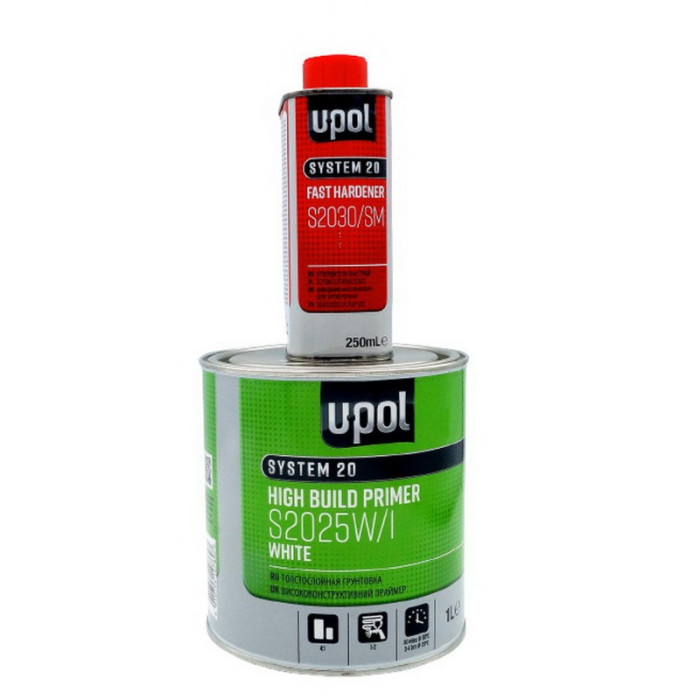 Грунт акриловий чорний (1л + отв) U-POL S2025 UHS 4:1