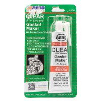Герметик силіконовий прозорий високотемпературний ABRO RTV Silicone CLEAR +343* C 85гр