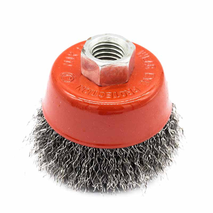 Щітка чашкова 65 мм, для УШМ, М14 (кручений дріт) INTERTOOL BT-1065