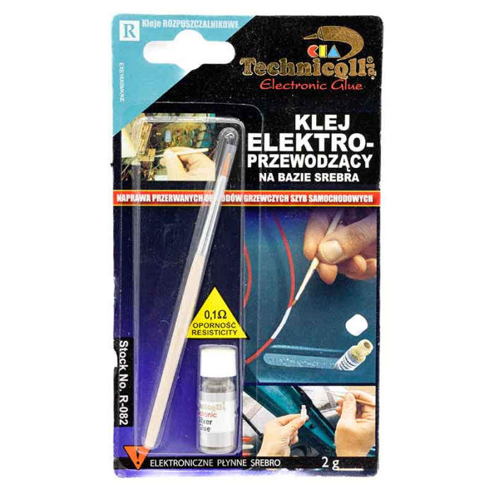 Клей електропровідний Technicoll для контактів та ниток обігріву скла R-082, 2 гр