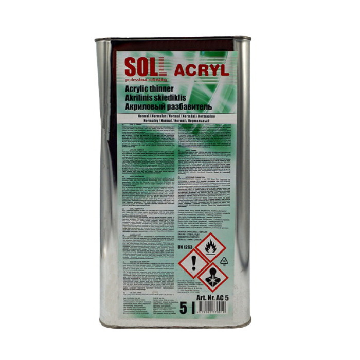 Розріджувач акриловий SOLL Acrylic thinner 5л
