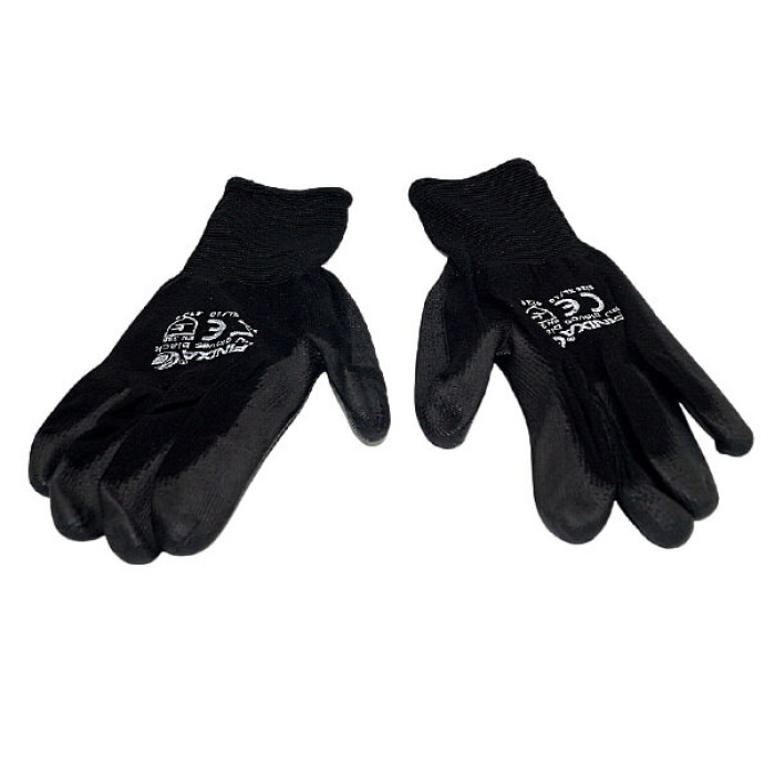 Рукавички вкриті PU, Finixa GLL 10B, чорні, XL (ціна за пару)