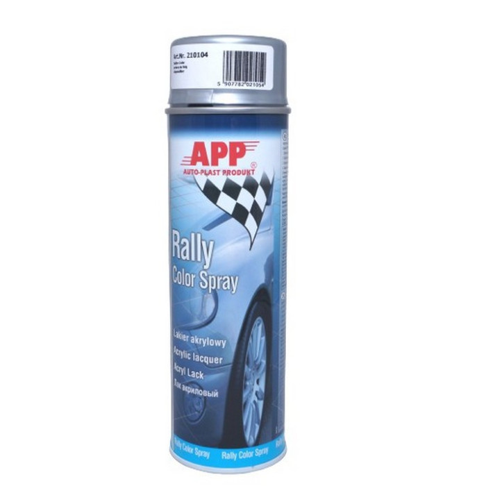 Фарба акрилова в аерозолі APP Rally Color, срібляста 500мл (арт. 210104)