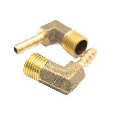 Штуцер коліно із зовнішнім різьбленням 1/4 на шланг 6мм