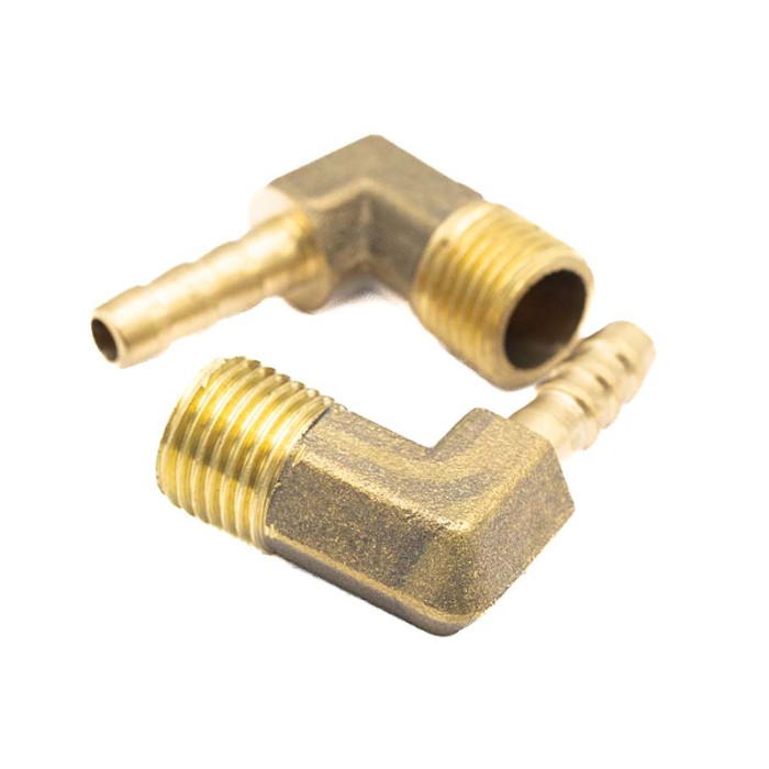 Штуцер коліно із зовнішнім різьбленням 1/4 на шланг 6мм