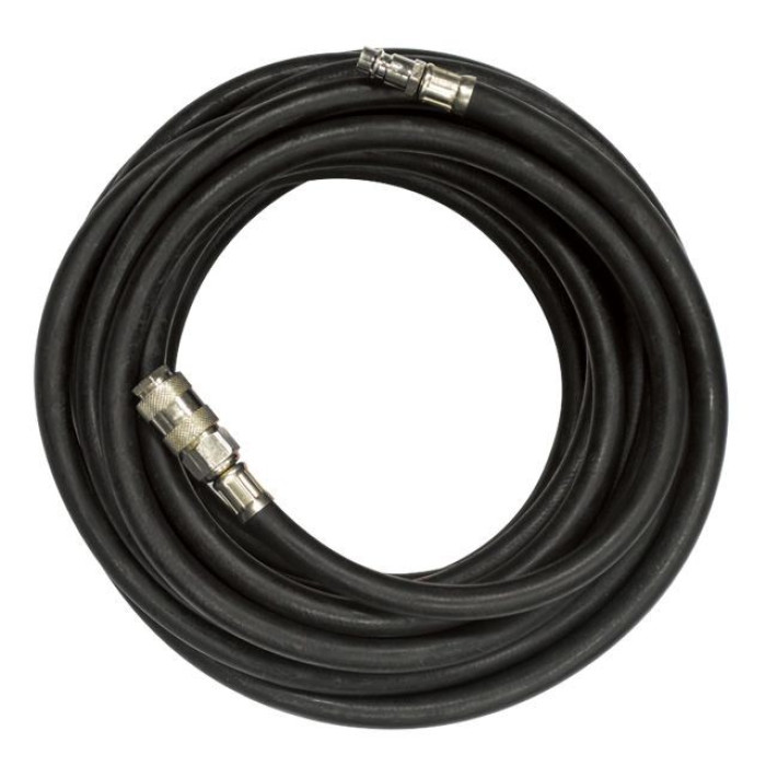 Шланг гумовий армований повітряний 20 атм, 8x15 мм, 10 м з швидкороз'ємними з'єднаннями INTERTOOL PT-1731