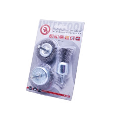 Набір дротяних щіток для дриля 3ед., 1/4