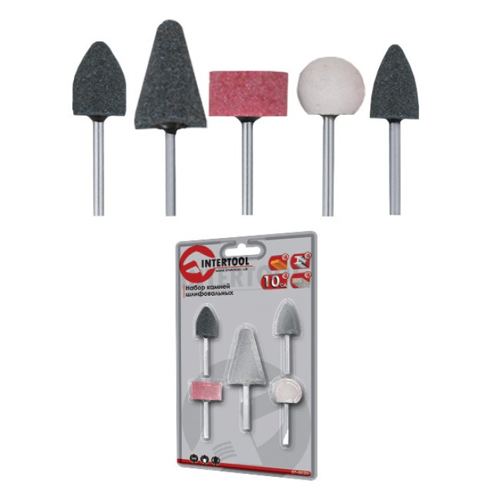 Набір шліфувального каміння (5 штук) INTERTOOL BT-0015