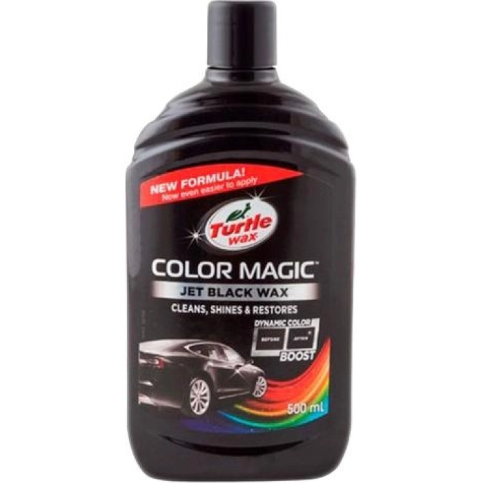 Поліроль для кузова з відновленням кольору (500 мл) Turtle Wax Color Magic Black Чорний
