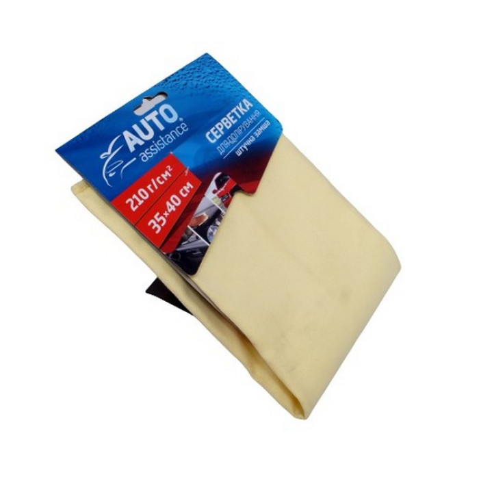 Серветка замшева AutoAssistance MC006 жовта 35x40 см (арт. 40721660)