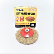 Щітка конусна з рифленого дроту MASTERTOOL М14 D115мм (19-8111)