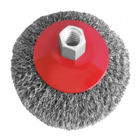 Щітка конусна 115 мм, для УШМ, М14 (кручений дріт) INTERTOOL BT-5115