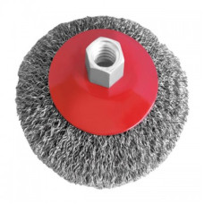 Щітка конусна 115 мм, для УШМ, М14 (кручений дріт) INTERTOOL BT-5115