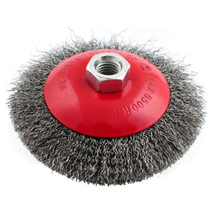 Щітка конусна Intertool 100 мм, для УШМ, М14 (арт. BT-5100)