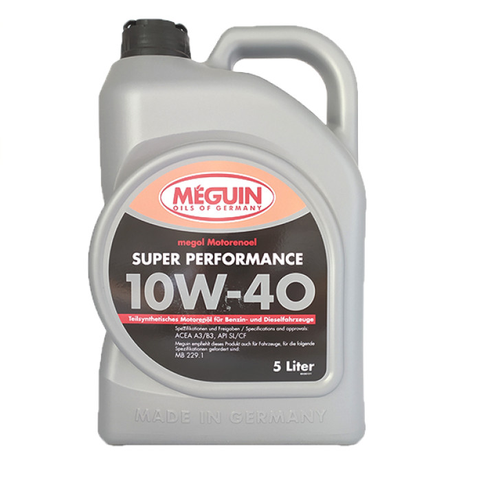 Олія моторна Meguin Super Performance SAE 10W-40, 5 л