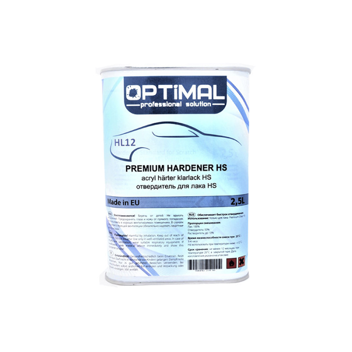 Затверджувач акриловий до лаку 2,5 л OPTIMAL PREMIUM HS 2:1