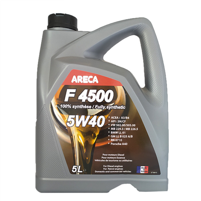 Моторна олія Areca F4500 5W-40, 5 л