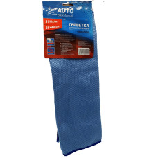 Серветка для скла, мікрофібра AUTO ASSISTANCE блакитна (35 х 40 см)