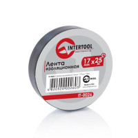 Стрічка ізоляційна 0,15 мм x 17 мм x 25 м чорна INTERTOOL IT-0026