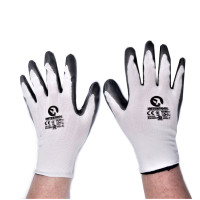 В'язані рукавички покриті нітрилом на долоні 10