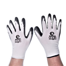 В'язані рукавички покриті нітрилом на долоні 10