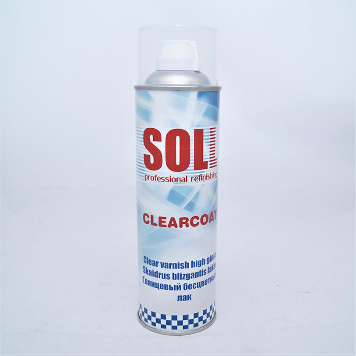 Акриловий лак, глянсовий безбарвний SOLL S700004 в аерозолі 500мл