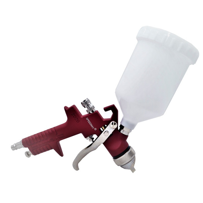Пістолет для фарбування Speedway F 603 HP дюза 2.5 мм / червоний / Fachowiec