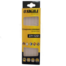 Стрижні клейові прозорі Ø11,2 x 200мм 6шт (прозорі) Sigma (2711251)