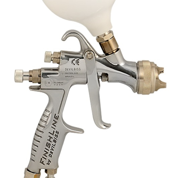 Краскопульт DeVilbiss FLG-G5-14, дюза 1,4 мм, верхній пластиковий бачок 600 мл