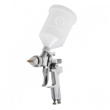 Пневматичний краскопульт HVLP, дюза 1.3мм., верхній пластиковий бачок 600мл, INTERTOOL PT-0106