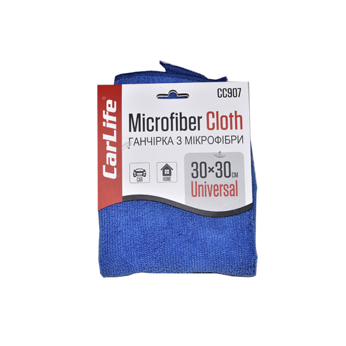 Серветка з мікрофібри 30х30 см, CarLife (CC907 CC927)