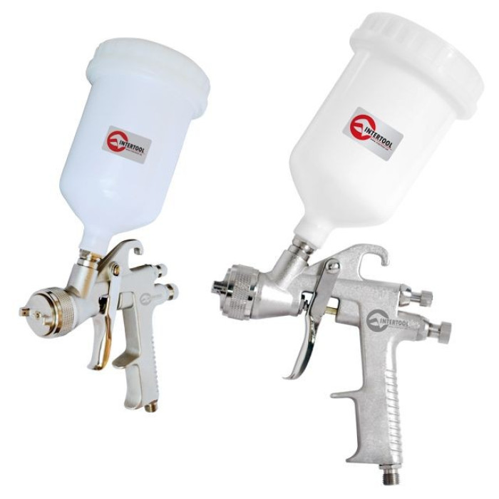 Краскопульт INTERTOOL HP SATIN PROF із дюзою 1,4 мм, верхній пластиковий бачок 600 мл