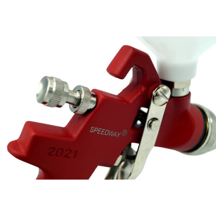 Пістолет для фарбування Speedway Fachowiec F 602 HP дюза 2 мм, червоний