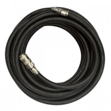 Шланг гумовий повітряний армований 20 м, 20 атм, 8x15 мм із швидкороз'ємними з'єднаннями INTERTOOL PT-1732