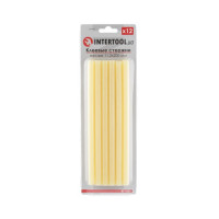 Комплект жовтих клейових стрижнів 11,2 мм x 200 мм, 12 шт. INTERTOOL RT-1021
